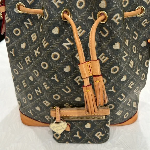 Dooney & Bourke Crossword Cesto Drawstring Shoulder Bag And Coin Purse - Picture 7 of 16